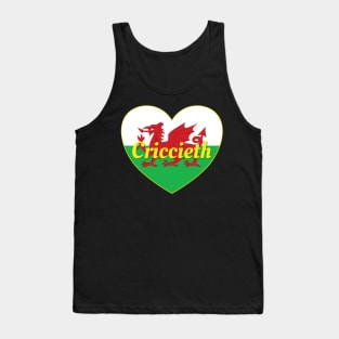 Criccieth Wales UK Wales Flag Heart Tank Top